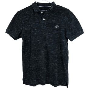 Aeropostale Stretch Polo Style Men’s Shirt SZ S, Heathered Grey